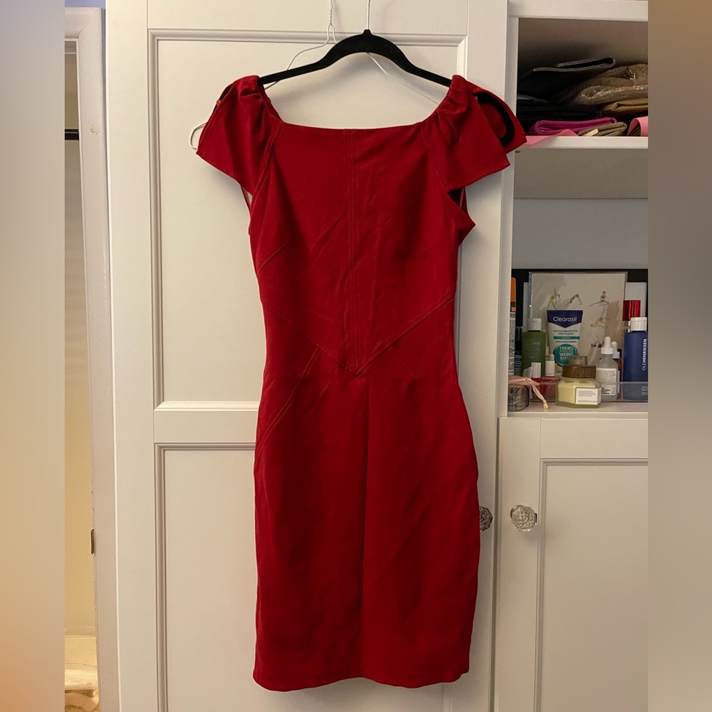 DVF red dress